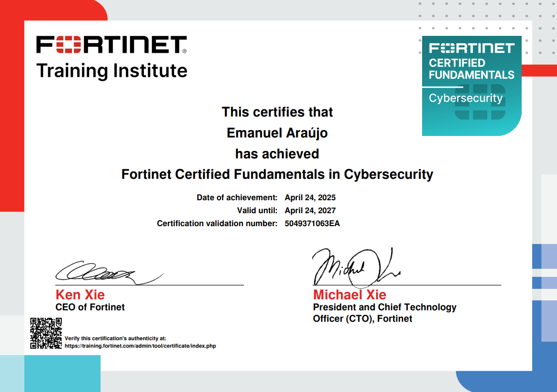 Fortinet Certified Fundamentals Cybersecurity
